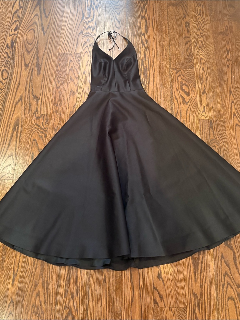 Black Halter A-Line Evening Dress